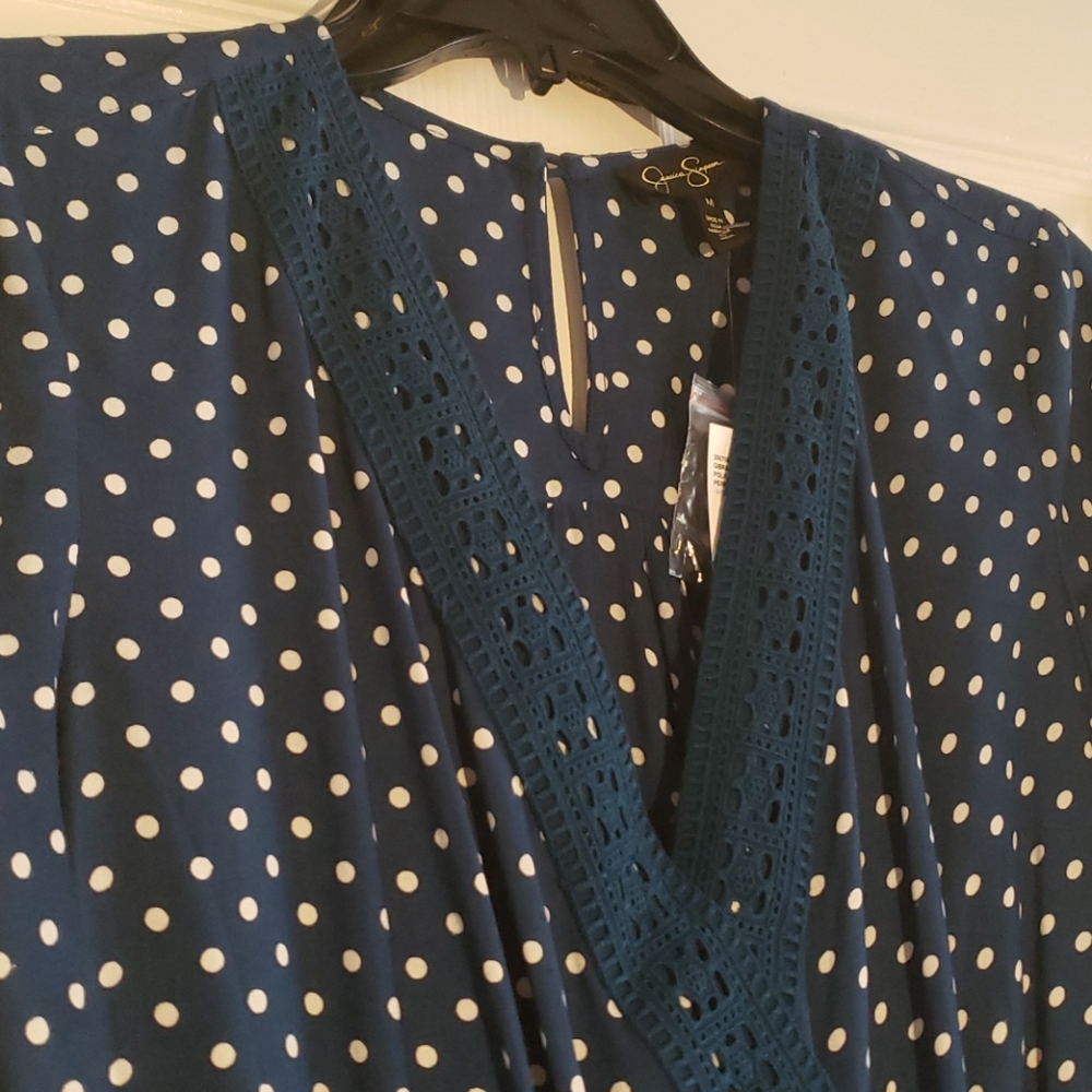 New!! Jessica Simpson Gardenia polka dot romper - Picture 4 of 7